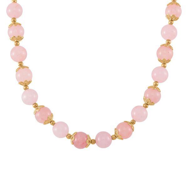 Rosenquarz Halskette, 45 cm - 420 ct.