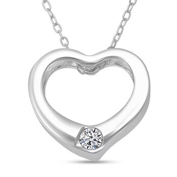 LUXURIANT DIAMOND - Lab Grown Diamant SI-GH Schmuckset ca. 50 cm 925 Silber Rhodiniert ca. 0.08 ct