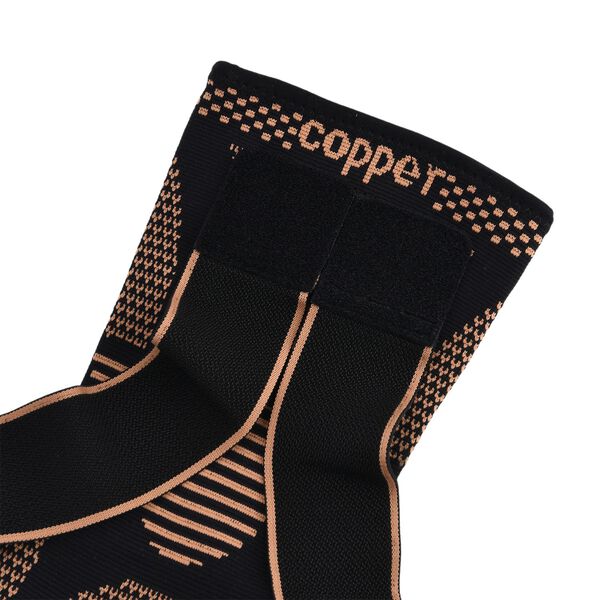 Kupferfaser Knie Bandagen Paar verstellbar Kompression Schwarz Kupfer image number 6