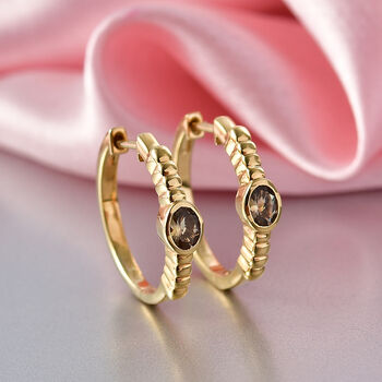 D'Joy AA nat&uuml;rliche goldene Tansanit Ohrringe - 0,63 ct.