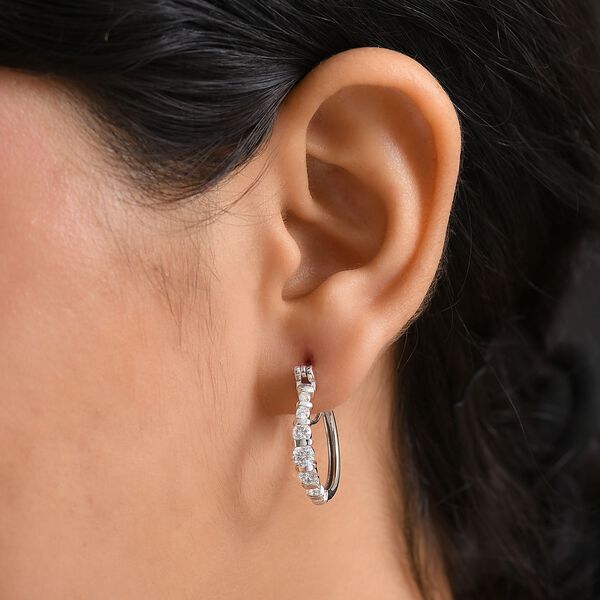 Moissanit Ohrringe, 925 Silber rhodiniert - 1,31 ct. image number 3