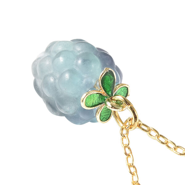 Fluorit Anh&auml;nger mit Kette 45 cm Messing ca. 16,00 ct image number 5