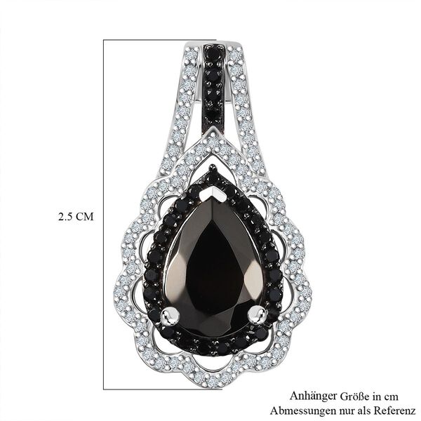 D'Joy Elite Shungit, Schwarzer Spinell Anh&auml;nger 925 Silber rhodiniert ca. 1.54 ct image number 6