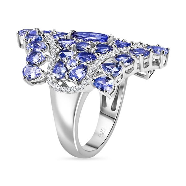 Tansanit Ring 925 Silber rhodiniert (Gr&ouml;&szlig;e 17.00) ca. 6,16 ct image number 5