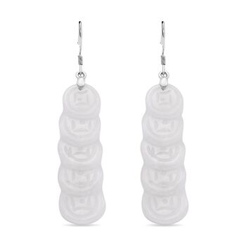 D'Joy wei&szlig;e Jade Ohrringe - 55 ct.