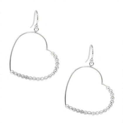 Designer-inspiriert 925 Silber Herz Ohrringe 2,50g