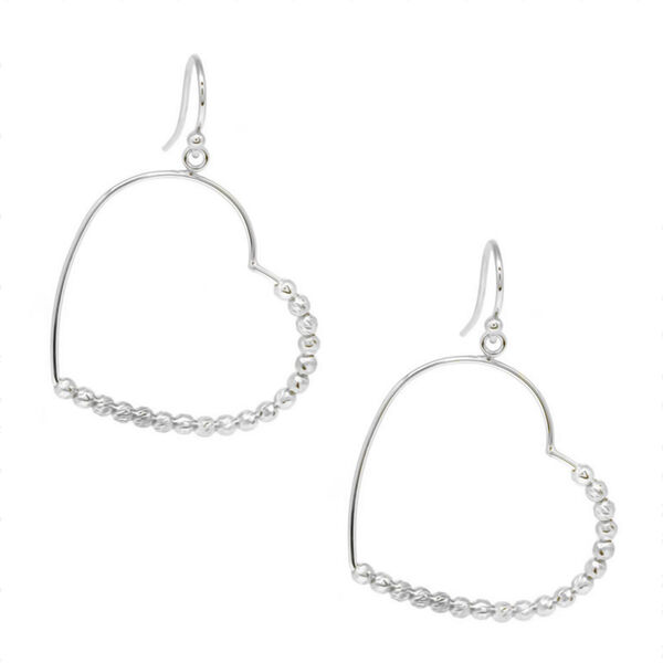 Herz Ohrringe im Designer-Stil in 925 Silber image number 0