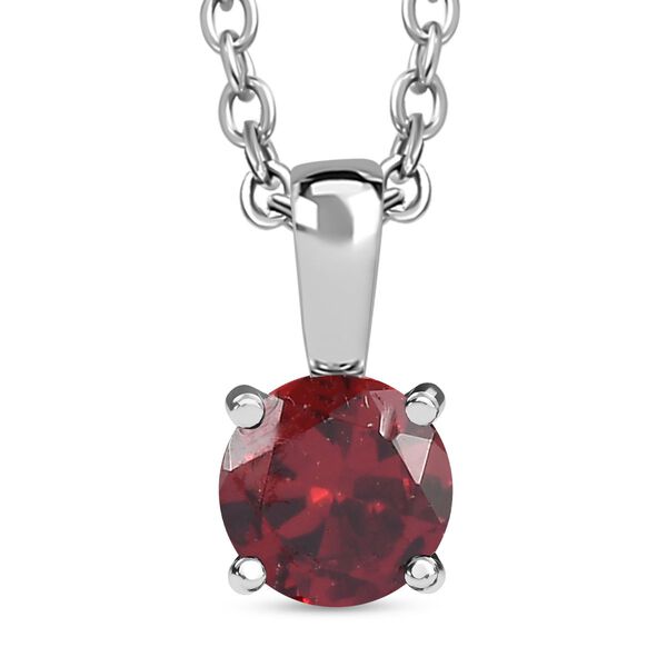 2er Set - Roter Zirkonia Anhänger mit Kette und Ring (Größe 16.00), Edelstahl image number 7