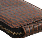 Unisex Brieftasche aus echtem Leder, Größe 17,7x2,5x10 cm, Braun image number 4