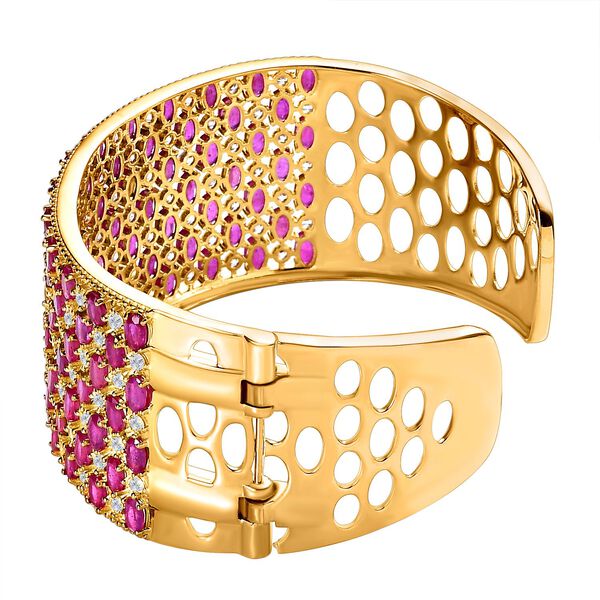 Afrikanischer Rubin und Zirkon-Armreif, 19cm - 40,30 ct. image number 4