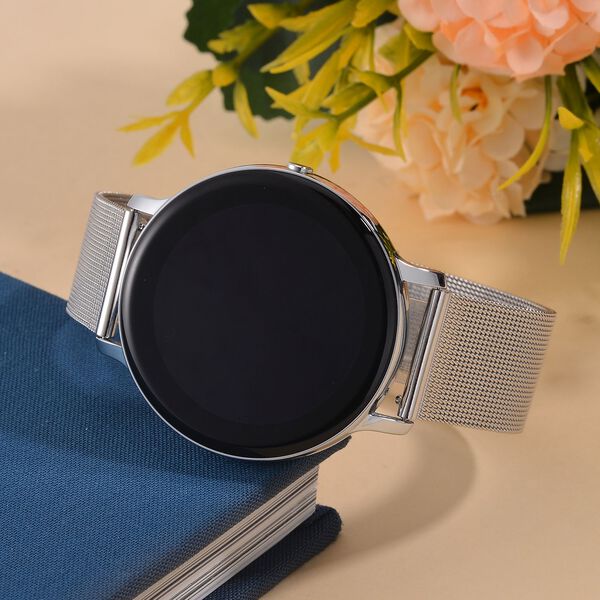 Eleganz Mesh HiWatch Plus, Silber Smartwatch mit Dual-Modus Bluetooth, 1,28 IPS Display und Wassergeschütztes Design image number 2