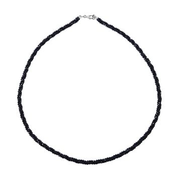 Schwarze Spinell-Halskette, 45 cm - 100 ct.