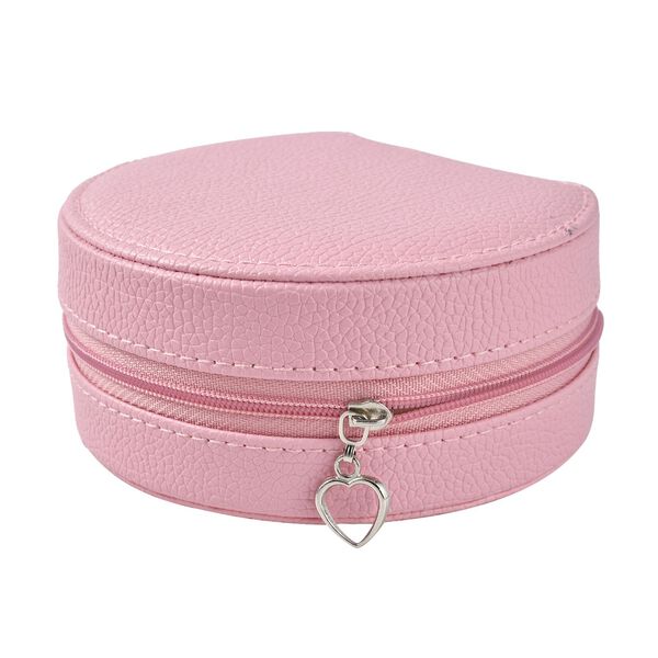 Zweilagige Kunstleder-Schmuckschatulle, Rosa image number 6