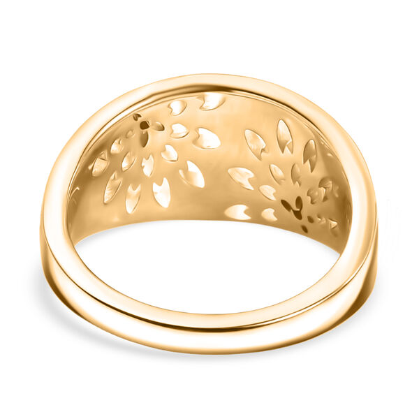 D'Joy Wei&szlig;er Diamant Ring 925 Silber 750 Gelb Vergoldet (Gr&ouml;&szlig;e 18.00) ca. 0,02 ct image number 6