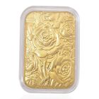 999er Goldbarren mit Rosenmotiv