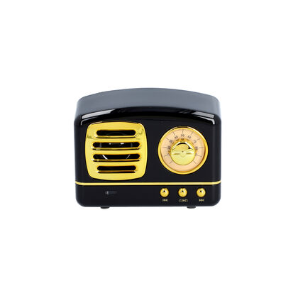 Retro Bluetooth Lautsprecher, Größe 9,8x5,8x7,2 cm, Schwarz