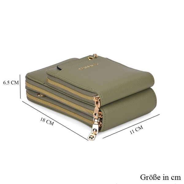 PASSAGE Crossbody Tasche, 18x6,5x11cm, Olivgrün image number 7