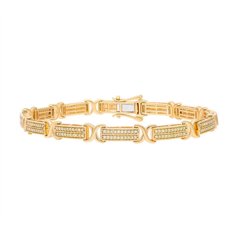 Natürliches, gelbes Diamant-Armband, 19 cm - 1 ct. image number 0