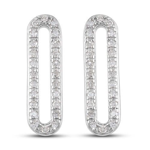 Diamant-Ohrstecker in Silber image number 0