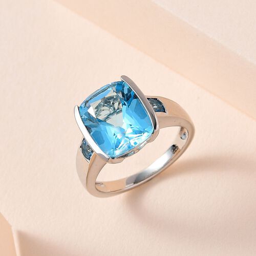 Schweizer Blautopas-Ring - 7,08 ct. image number 1