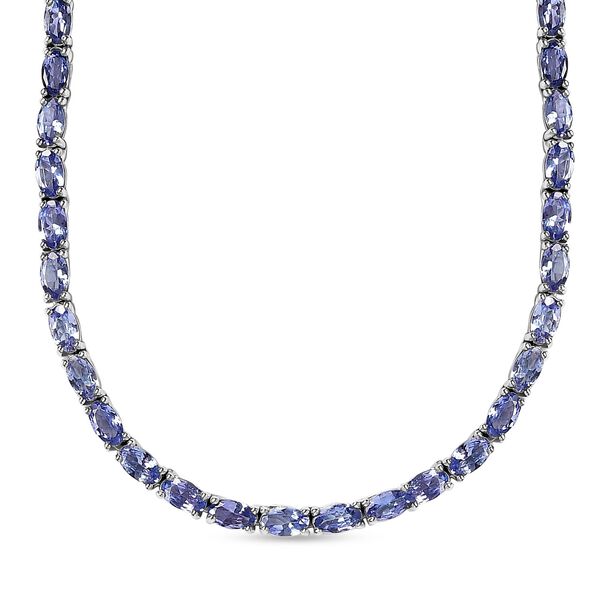 Tansanit Halskette, 45cm - 18,19 ct.