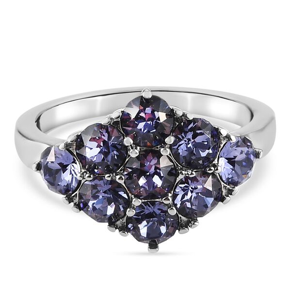 LUSTRO STELLA Österreichischer Tansanit Farbkristall Ring Edelstahl image number 0