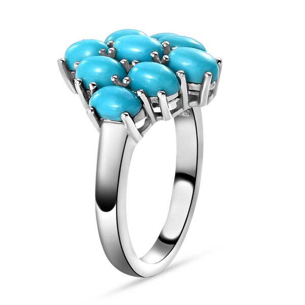 Amerikanischer, nat&uuml;rlicher Sleeping Beauty T&uuml;rkis-Ring, 925 Silber platiniert  ca. 2,05 ct image number 5