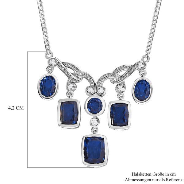 Ceylonfarbene Quarz-und Zirkon-Halskette, 45cm - 12,22 ct. image number 6