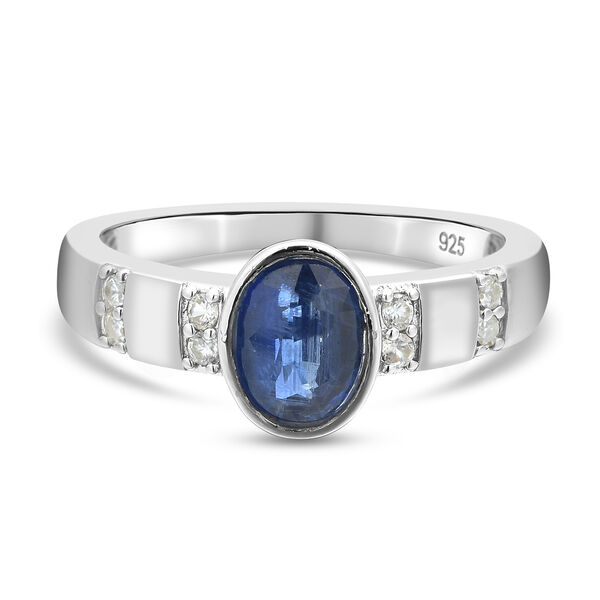 Kyanit und Zirkon Ring 925 Silber rhodiniert  ca. 1,80 ct image number 0