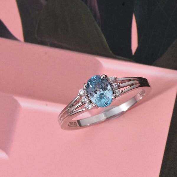 D'Joy AA blauer und wei&szlig;er Zirkon Ring - 1,38 ct. image number 1