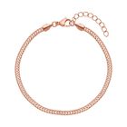 Fuchsschwanz Armband, ca. 19 cm, Edelstahl, ca. 4,30g, roséfarben