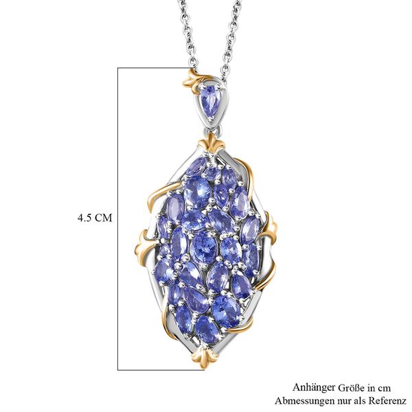 Tansanit Anhänger mit 50cm Kette - 4,40 ct. image number 5