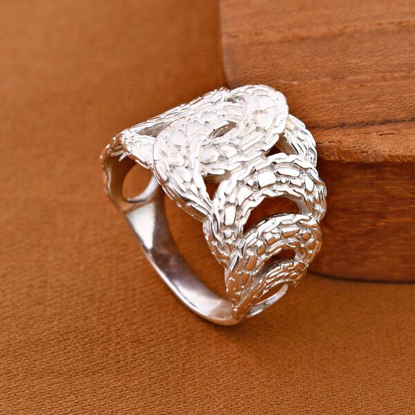 Royal Bali Kollektion- Ring mit strukturierter Drachenhaut image number 1