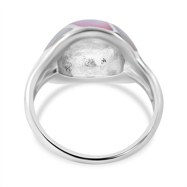 Mehrfarbiger Perlmutt-Ring in 925 Silber - 2,50 ct. image number 3