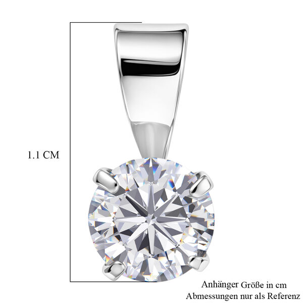 Moissanit Anh&auml;nger, 925 Silber platiniert - 0,47 ct. image number 5