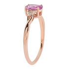 AAA Rosa Saphir und Diamant-Ring, I2 G-H, 585 Roségold  ca. 1,00 ct image number 3