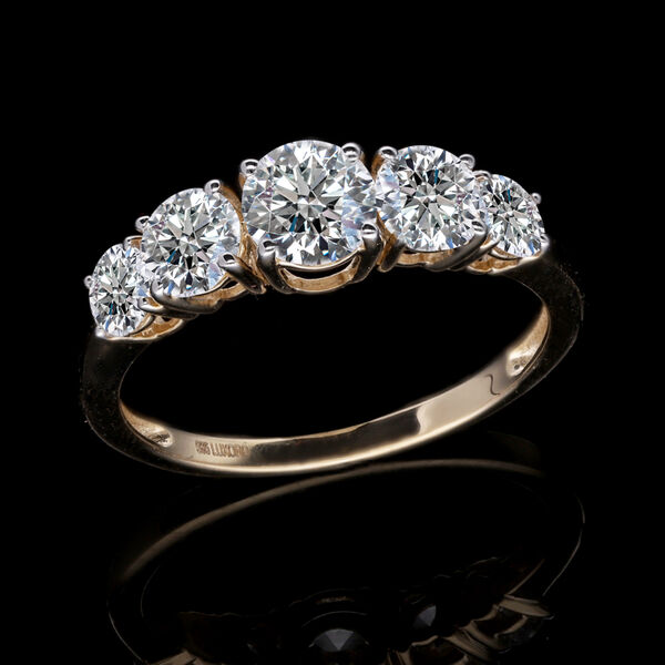 LUXORO IGI zertifizierter SI GH Labor Diamant Ring in 585 Gelbgold - 2 ct. image number 2