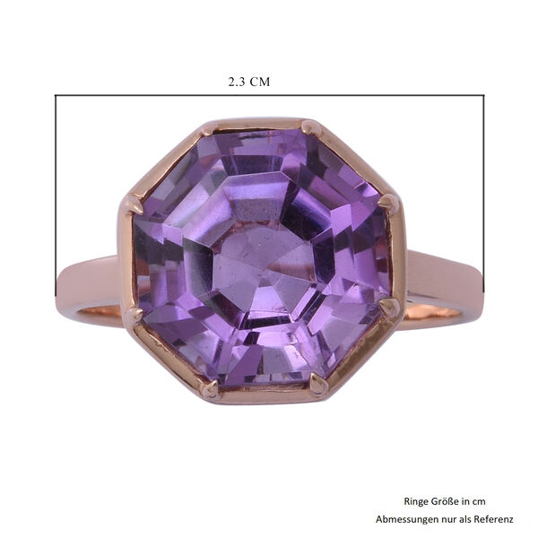 Rose De France Amethyst Solitär Ring 925 Silber Rosevergoldet image number 3