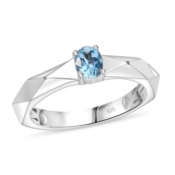 AA Santamaria Aquamarin Ring 925 Silber rhodiniert (Gr&ouml;&szlig;e 20.00) ca. 0,29 ct image number 4