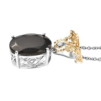 Elite Shungit, Wei&szlig;er Zirkon Schmuckset ca. 45 cm ca. 8.26 ct