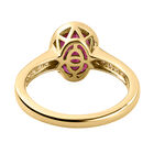 Afrikanischer Rubin und weißer Zirkon-Ring, 925 Silber vergoldet  ca. 2,94 ct image number 5