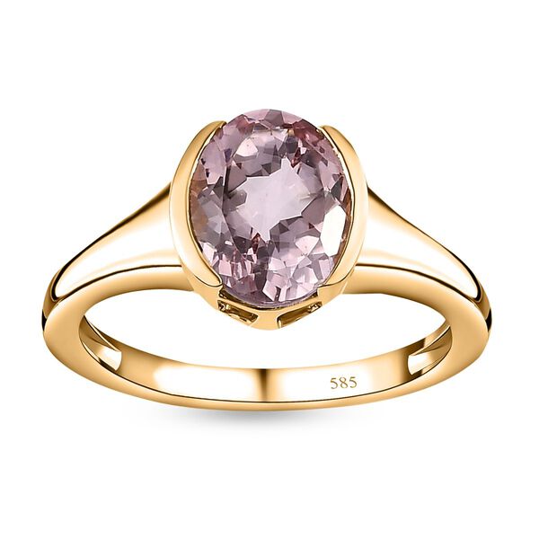 AAA Rosa Morganit Ring in 585 Gold - 1,60 ct. image number 7