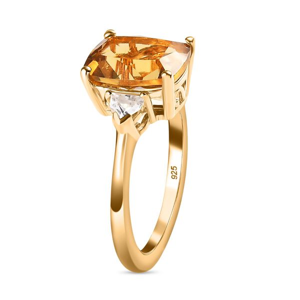 Citrin Schmuckset 925 Silber Gelbgold Vermeil ca. 6,30 ct. image number 5