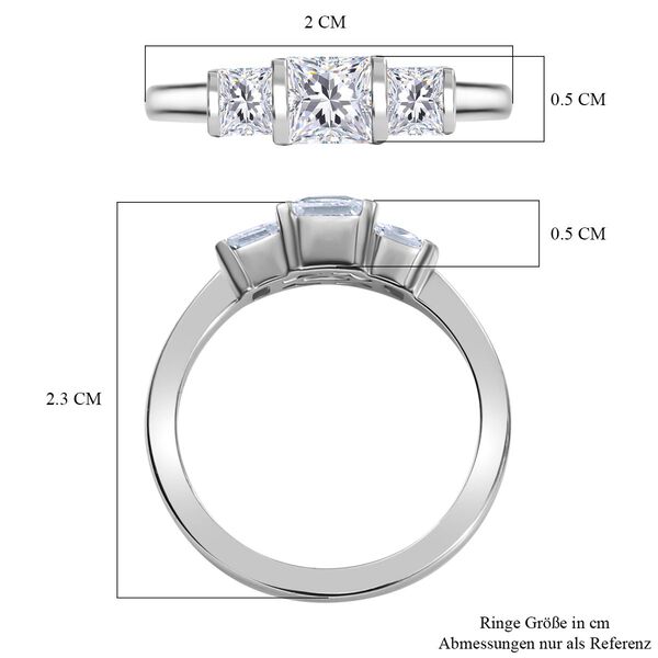 J Francis gefertigt mit SWAROVSKI-  Swarovski Zirkonia Ring, 925 Silber rhodiniert image number 7