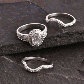 Royal Bali - D Joy Moissanit Ring 925 Silber (Größe 18.00) ca. 2.78 ct