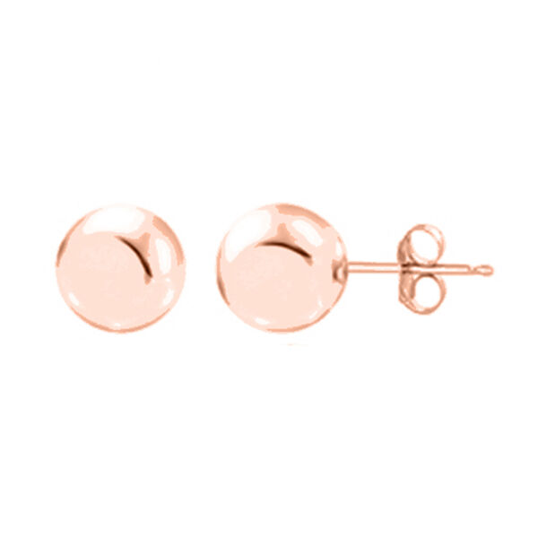 Kugel-Ohrstecker in 585 Ros&eacute;gold