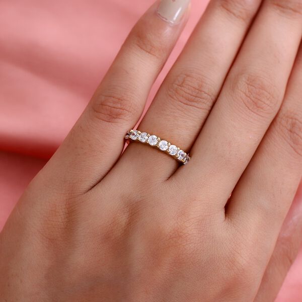 LUSTRO STELLA Hergestellt mit ZIRKONIA Ring 925 Silber 585 Vergoldet (Gr&ouml;&szlig;e 16.00) ca. 1,53 ct image number 3