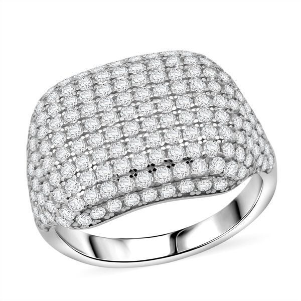 LUSTRO STELLA weißer Zirkonia Cluster Ring image number 3