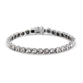 LUSTRO STELLA - österreichisches, weißes Kristall-Armband, 19 cm lang, 925 Silber platiniert ca. 13,81 ct