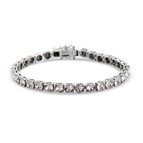 LUSTRO STELLA - österreichisches, weißes Kristall-Armband, 19 cm lang, 925 Silber platiniert ca. 13,81 ct image number 0